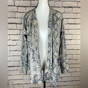 Maurice’s Python Snake Print Cardigan Sweater size Medium